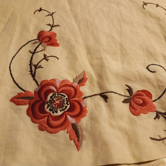 Loft A-line embroidered skirt - Picture 3 of 5